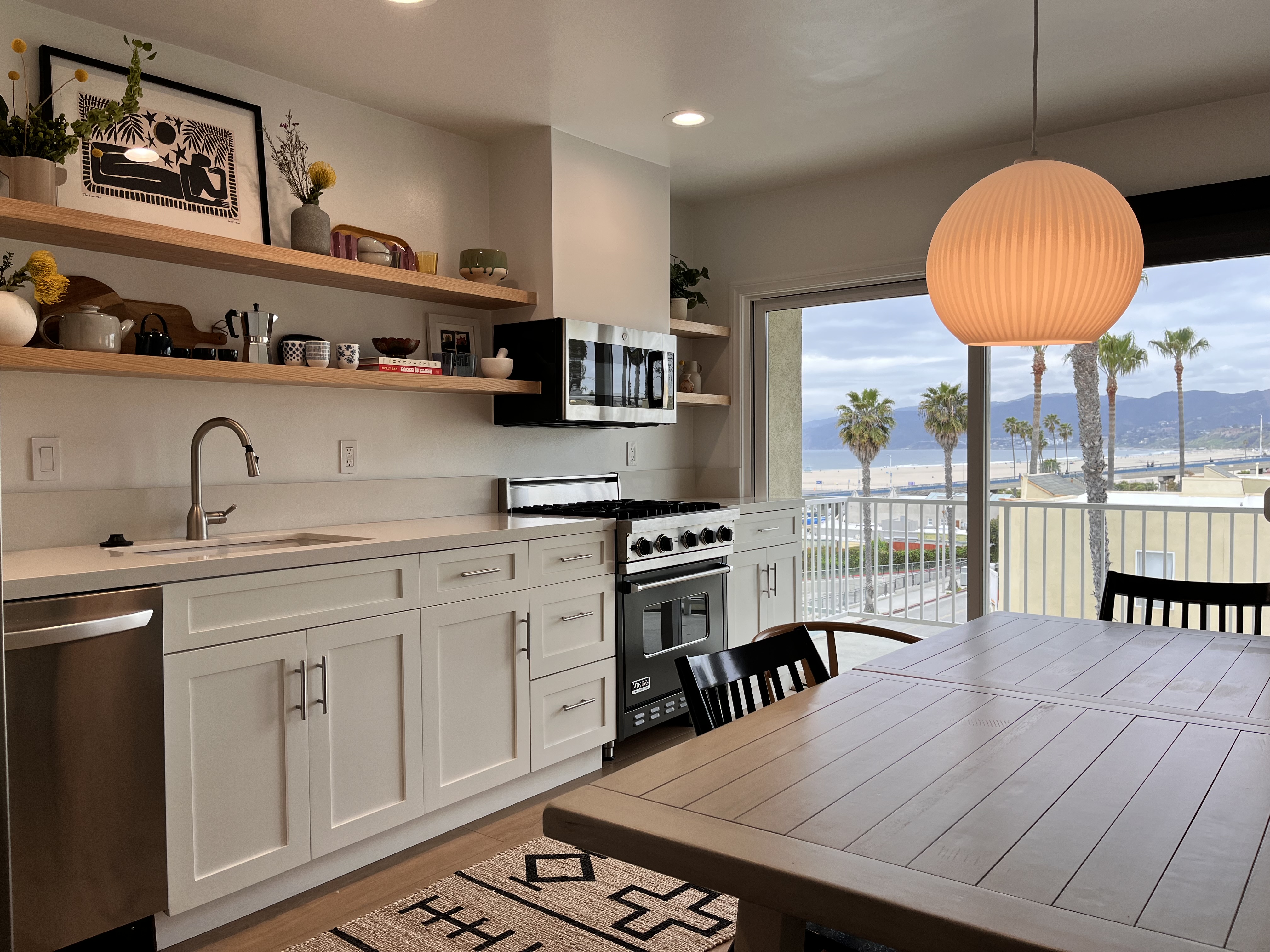 Kitchen with ocean view
