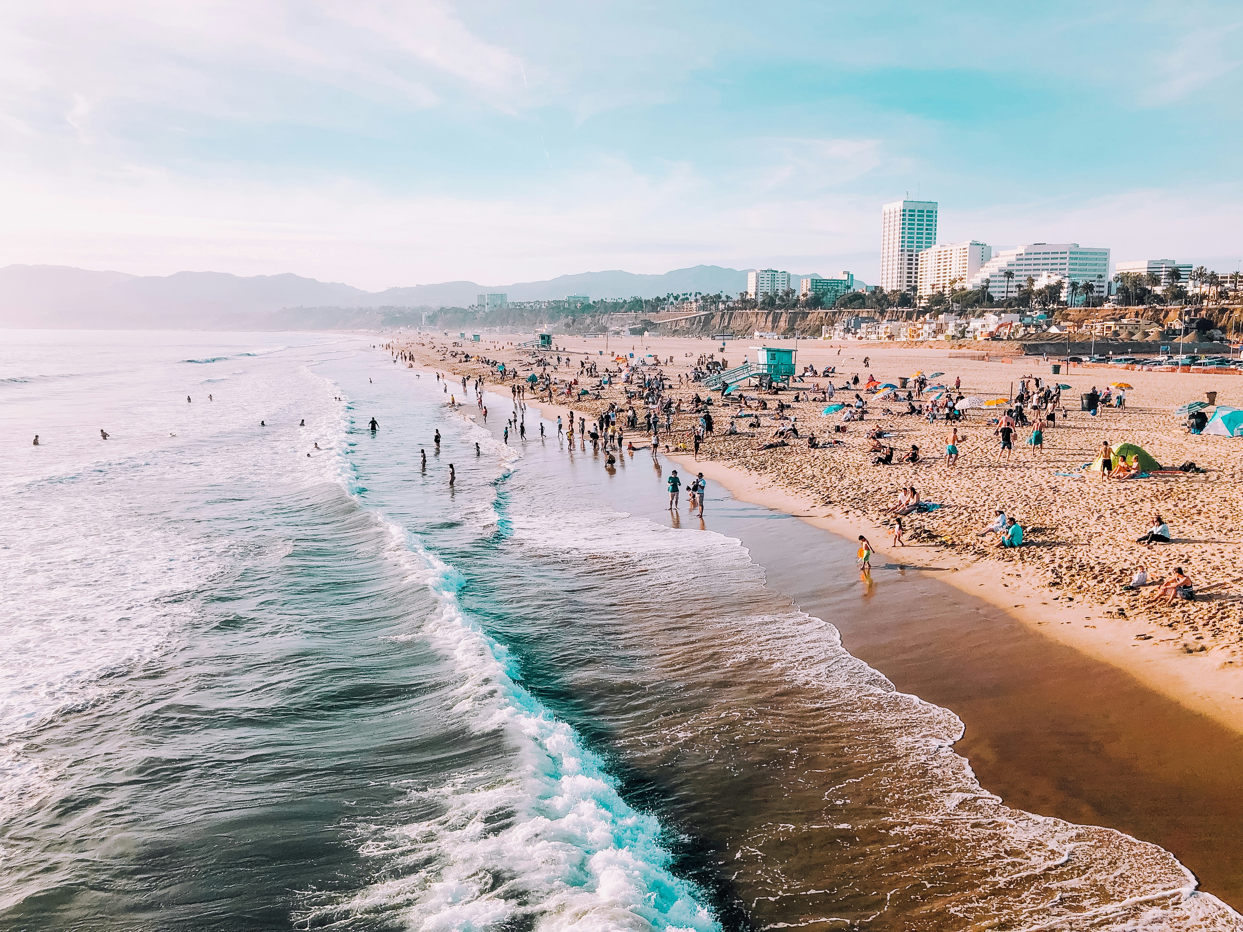 Santa Monica Pier aerial view